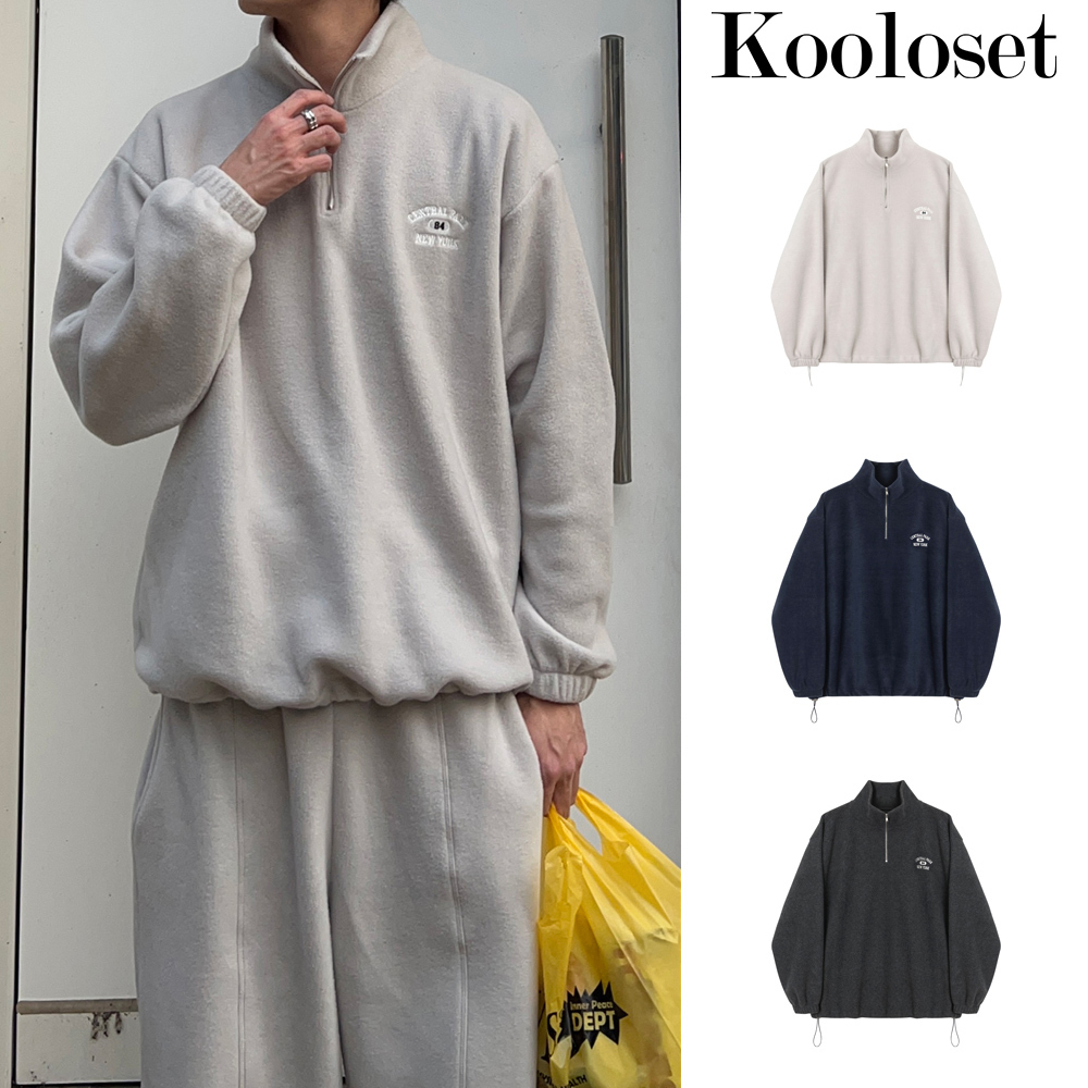 【KOOLOSET】Kuankumas Fleece Half Zip Up Sweatshirt