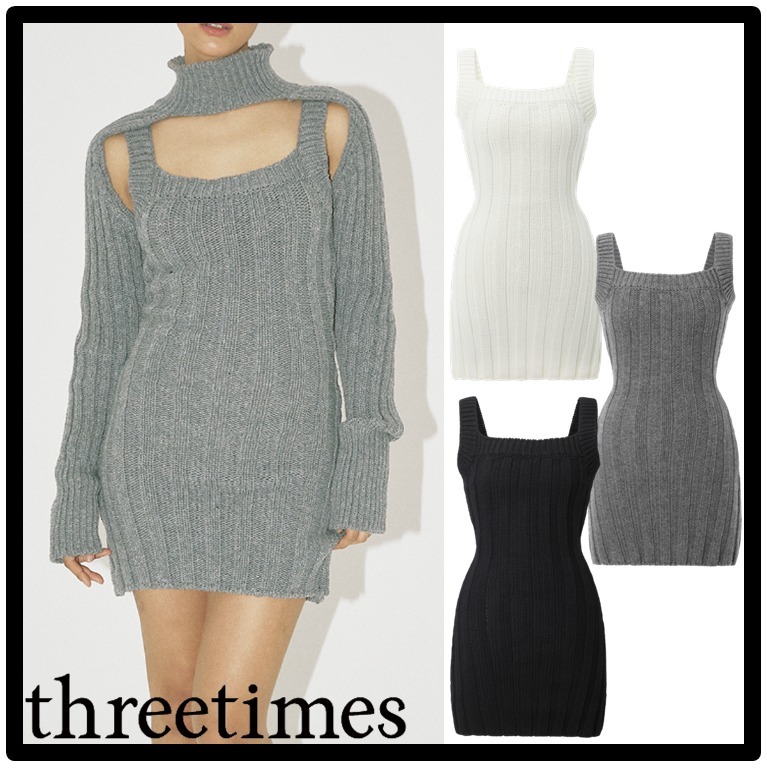 ★送料・関税込★THREETIMES★Amber golgi dress★