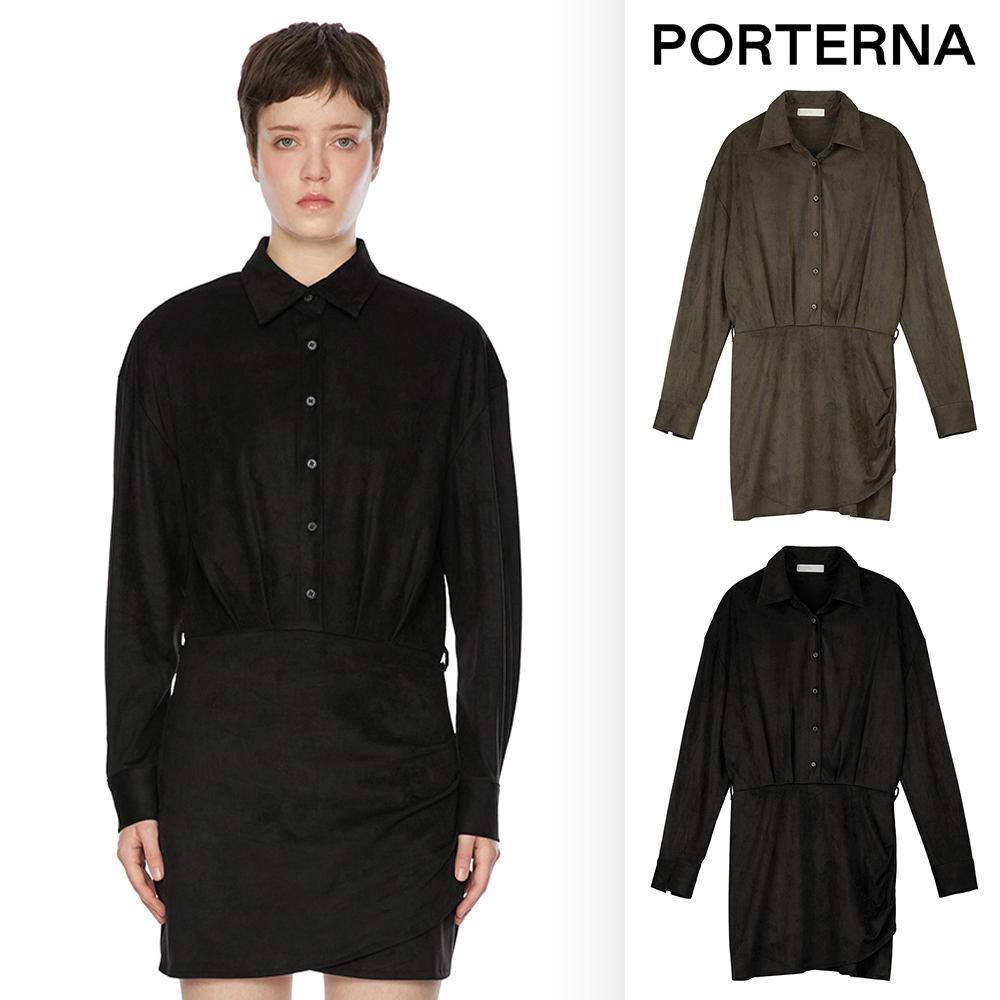 【PORTERNA】Will suede short one piece