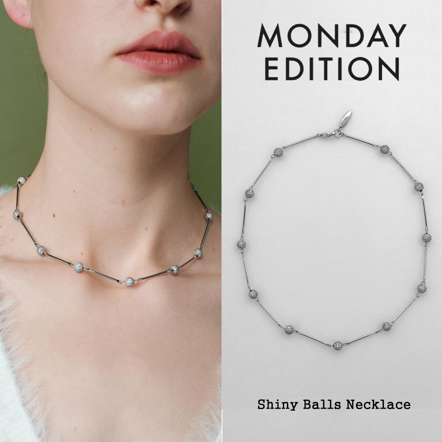 韓国発【MONDAY EDITION】Shiny Balls Necklace