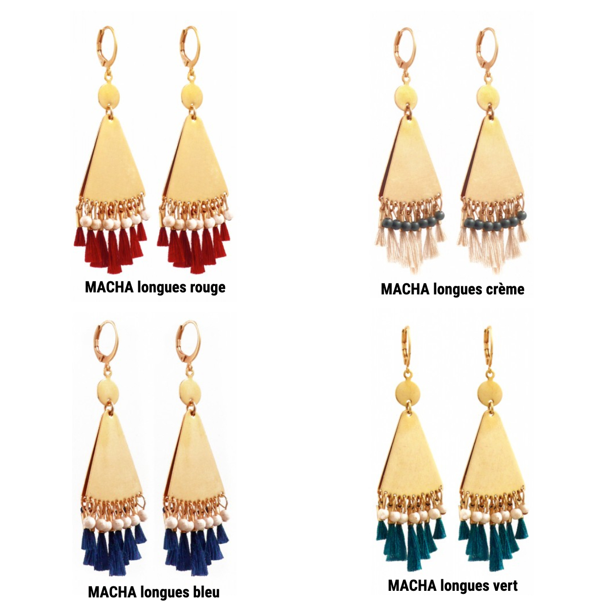 日本未入荷 パール＆ポンポン ピアス MACHA ☆ Gaelle QUEMENEUR