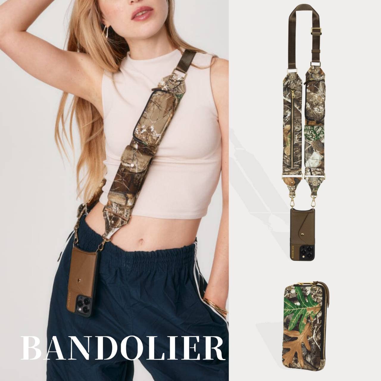 最新機種対応 BILLIE Realtree iPhoneケース+ポーチ 2点セット