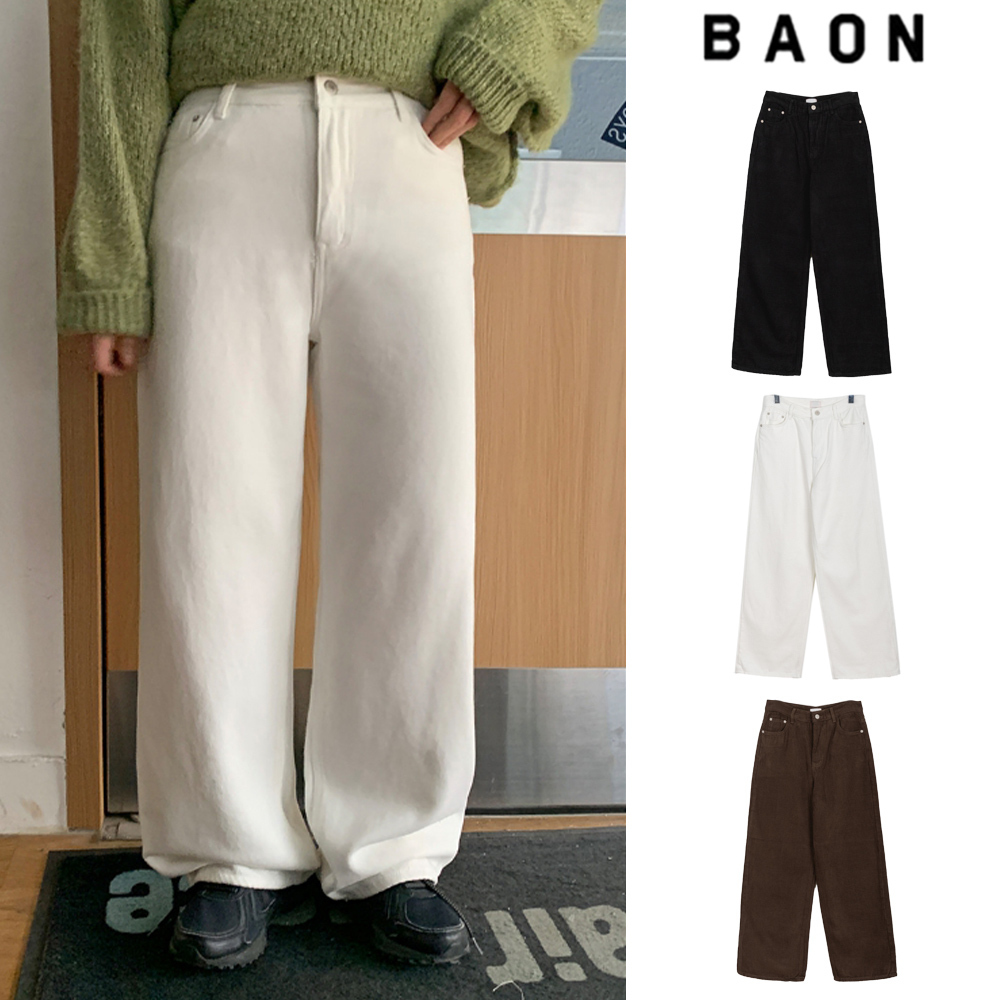 【BAON】Regen peach cotton brushed pants