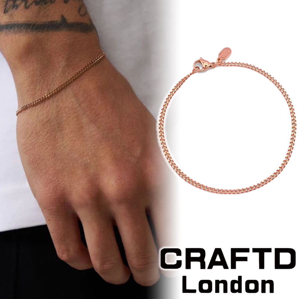 CRAFTD London クラフトロンドン CONNELL BRACELET 2MM チェーン