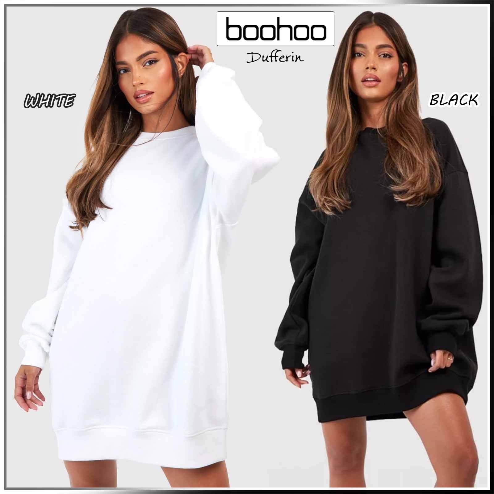 boohoo オーバーサイズ ワンピース スウェット ドレス