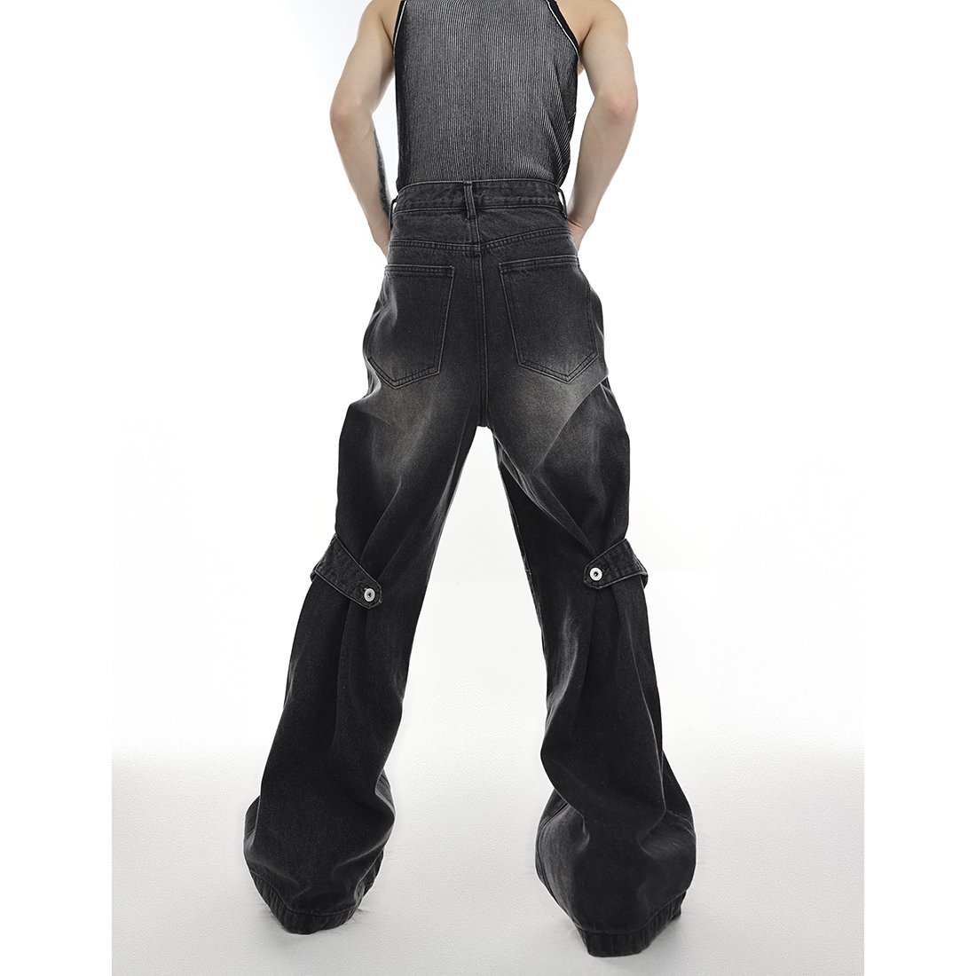 ArguE CulturE デニムパンツ フレア ワイドパンツ 個性的 大人気
