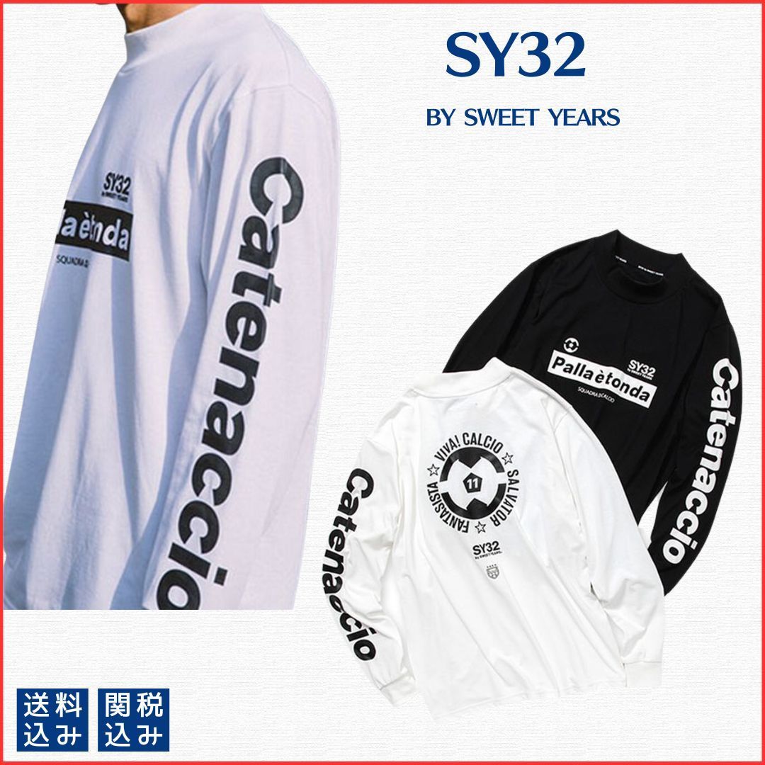 【SY32 by SWEET YEARS】GRAPHIC MOCK NECK L/S TEE 全2色