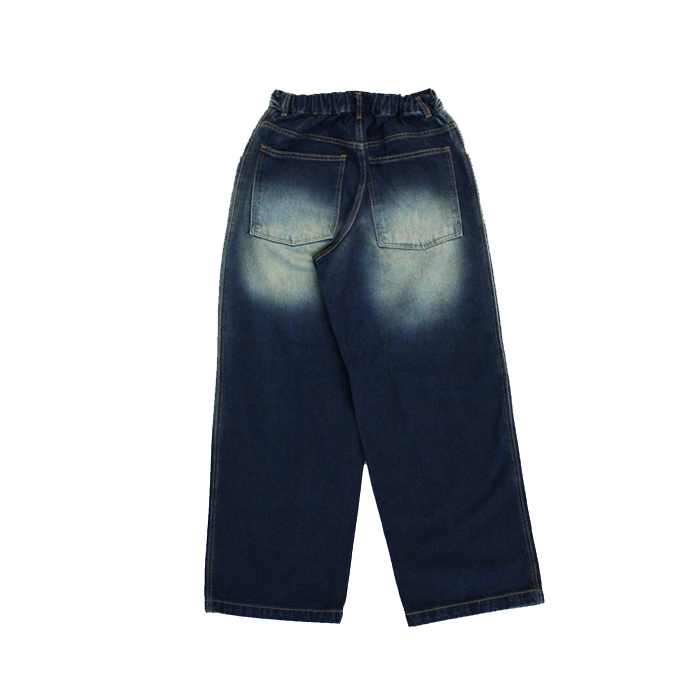 IONSEOUL Point color damage wide denim pants JH001 (IONSEOUL