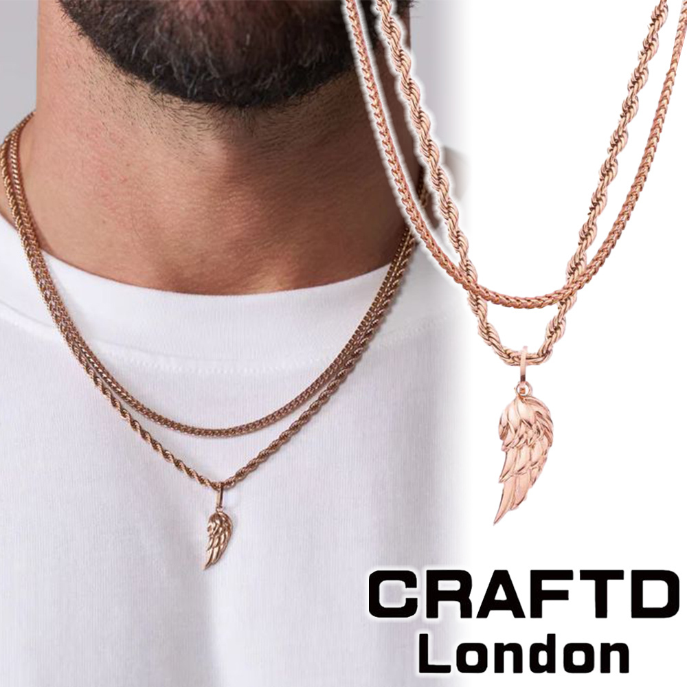 CRAFTD London ネックレス WING & CALI SET ローズゴールド