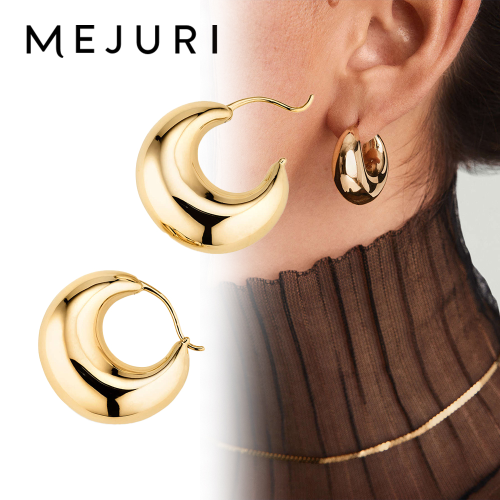 【MEJURI】チャンキー フープ ピアス 18k 関税込