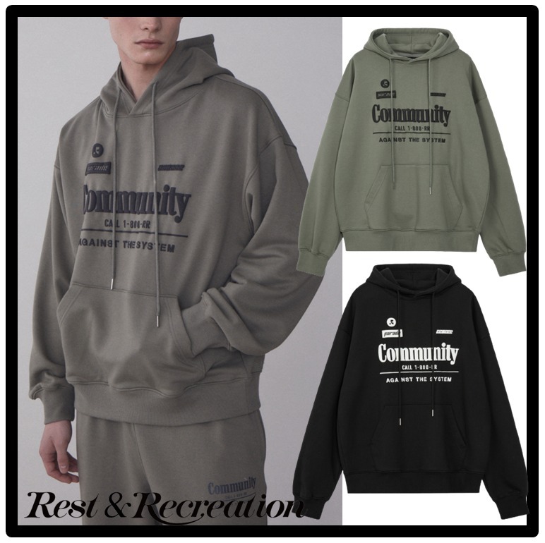 ★関税込★Rest&Recreation★RR COMMUNITY OVERSIZED HOODIE★