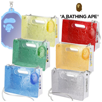 A BATHING APE Messenger & Shoulder Bags Camouflage Unisex Street Style PVC Clothing