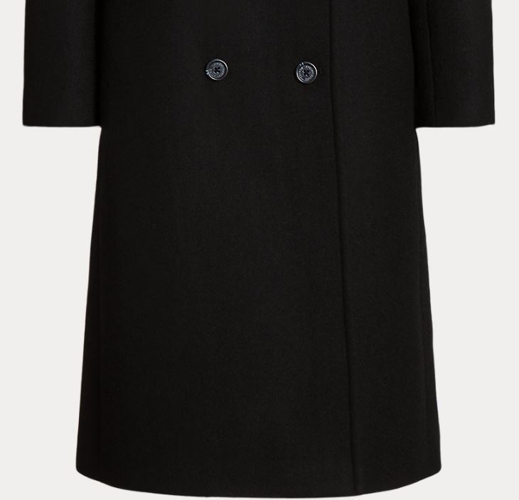NEW【LAUREN RALPH LAUREN】ベルベット襟 ウール混ツイル コート NEW【LAUREN RALPH LAUREN】ベルベット襟 ウール混ツイル コート