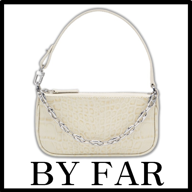 ☆関税込☆BY FAR★MINI RACHEL CROCO EMBOSSED LEATHER BAG