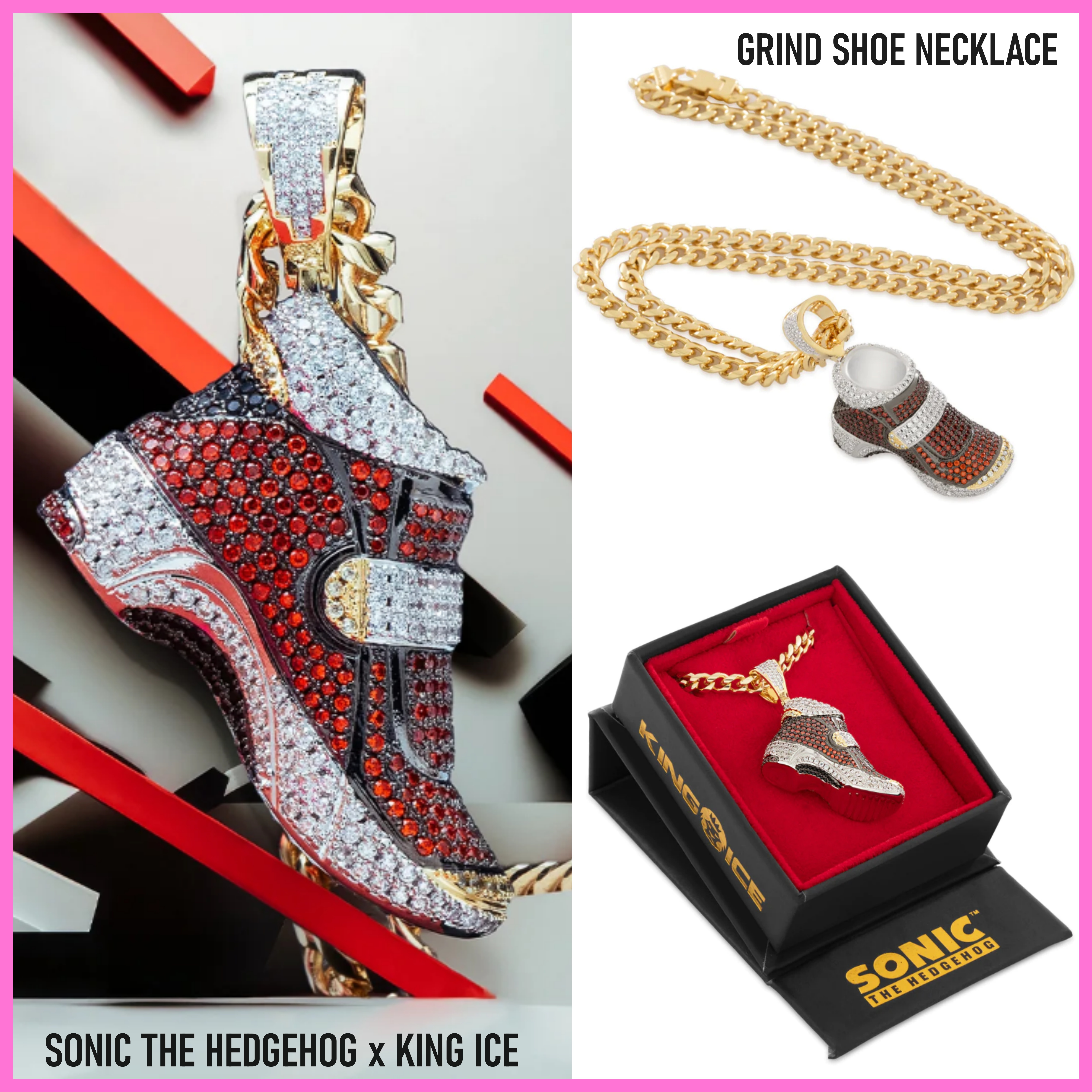 送税込【SONIC THE HEDGEHOG x KING ICE】GRIND SHOE NECKLACE♪