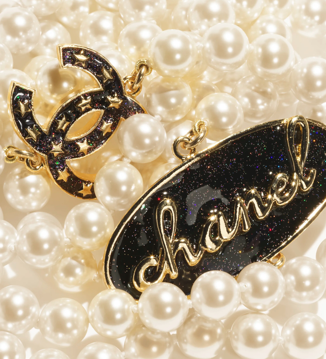 CHANEL パールゴールドネックレス CCロゴ2023 Cruise