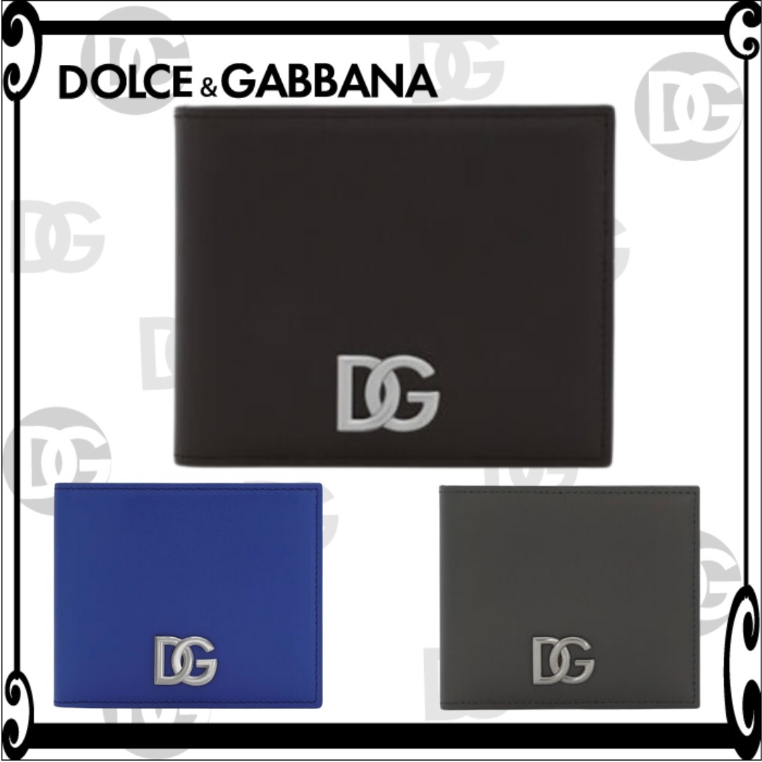 Dolce＆Gabbana ウォレット 二つ折り財布 レザー ロゴ DG logo
