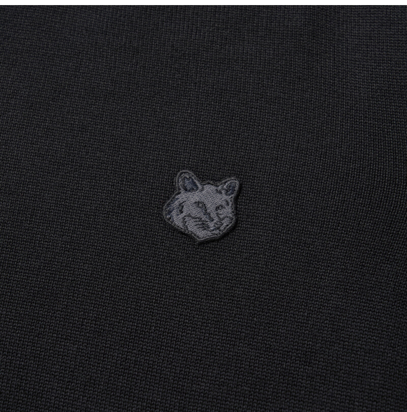 《MAISON KITSUNE》 FOX HEAD PATCH メリノウールニット
