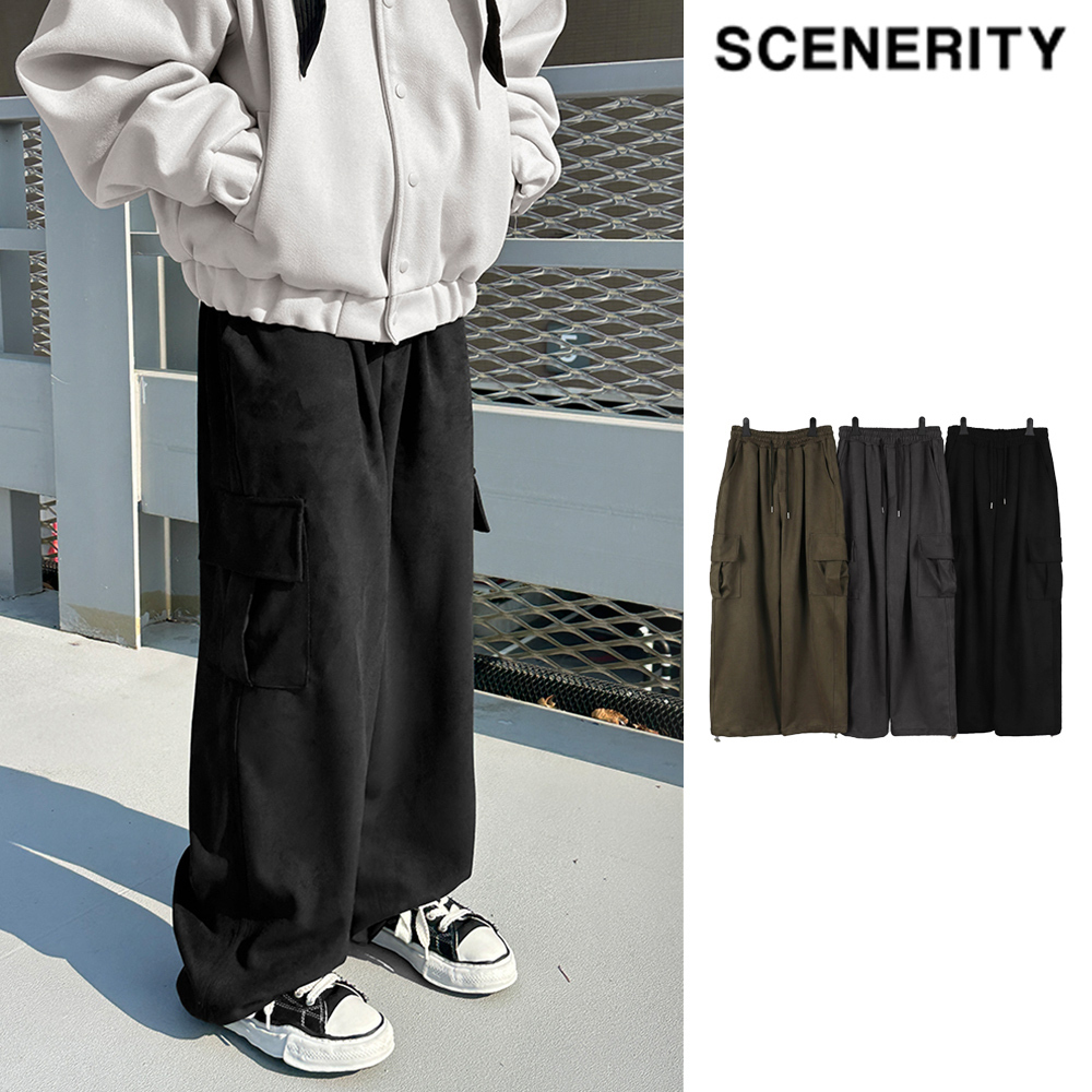 【SCENERITY】Velor pocket pants