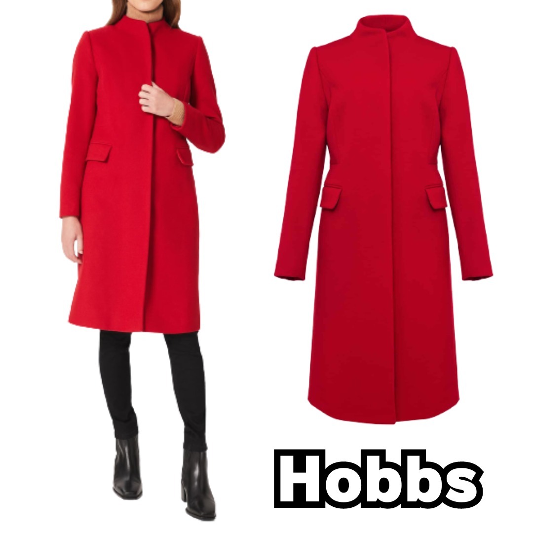 Hobbs☆ロングライン カシミアブレンドコート レッド【英国発】
