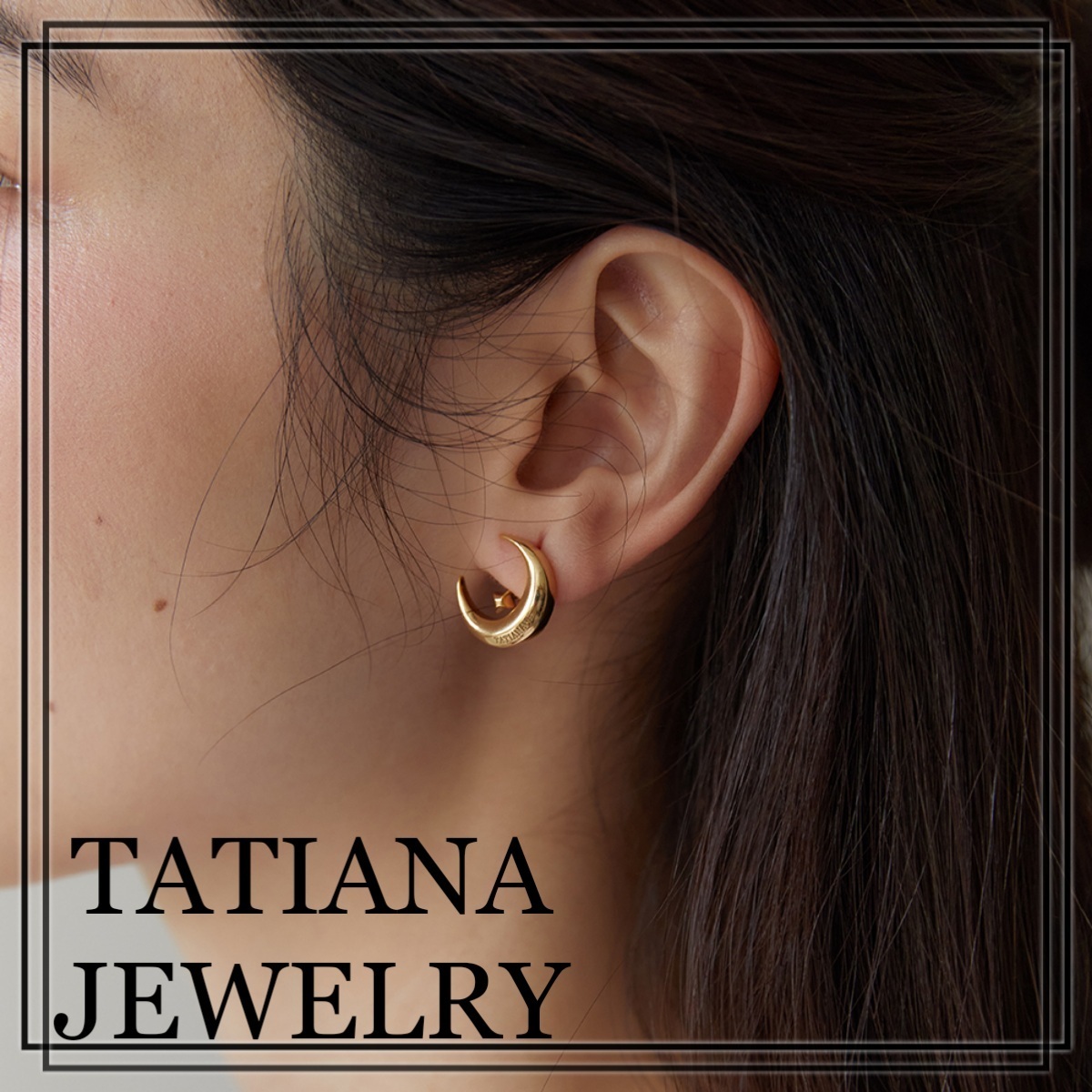 【TATIANA】(Silver925) New Moon EarJacket Earrings ピアス