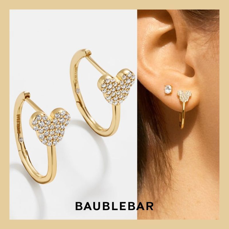 Baublebar ディズニー ミッキー 18K フープ ピアス 送料/関税込