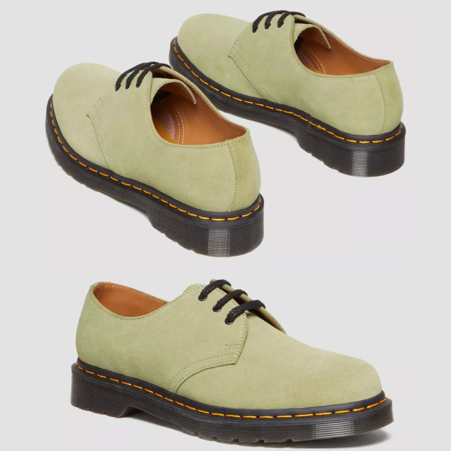 Dr Martens★1461 E.H SUEDE★3ホール★兼用★PALE OLIVE Smiths Suede Dress Shoes in Pale Olive | Dr. Martens