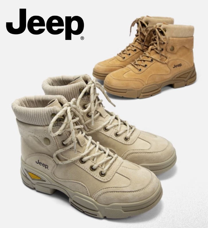★送料関税込★Jeep レザーマーチンブーツスニーカー厚底暖かい