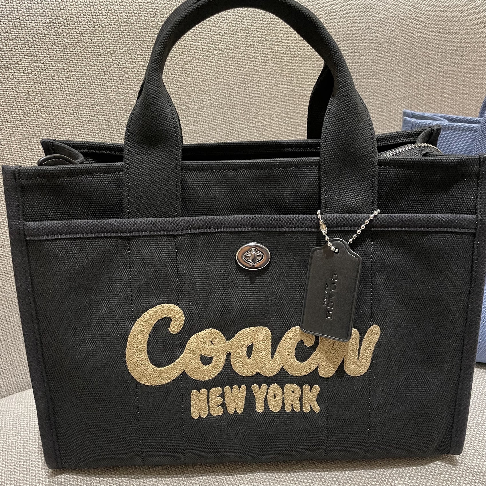 COACH◆人気のカーゴ キャンバス トート レオパード/ブルー COACH◇人気のカーゴ キャンバス トート レオパード/ブルー