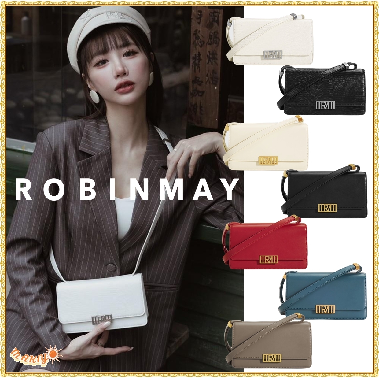 送料込★ROBINMAY★巴洛克斜背包★ロゴ ショルダーバッグ