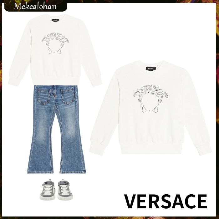 VERSACE☆キッズ メドゥーサコットンジャージースウェットシャツ