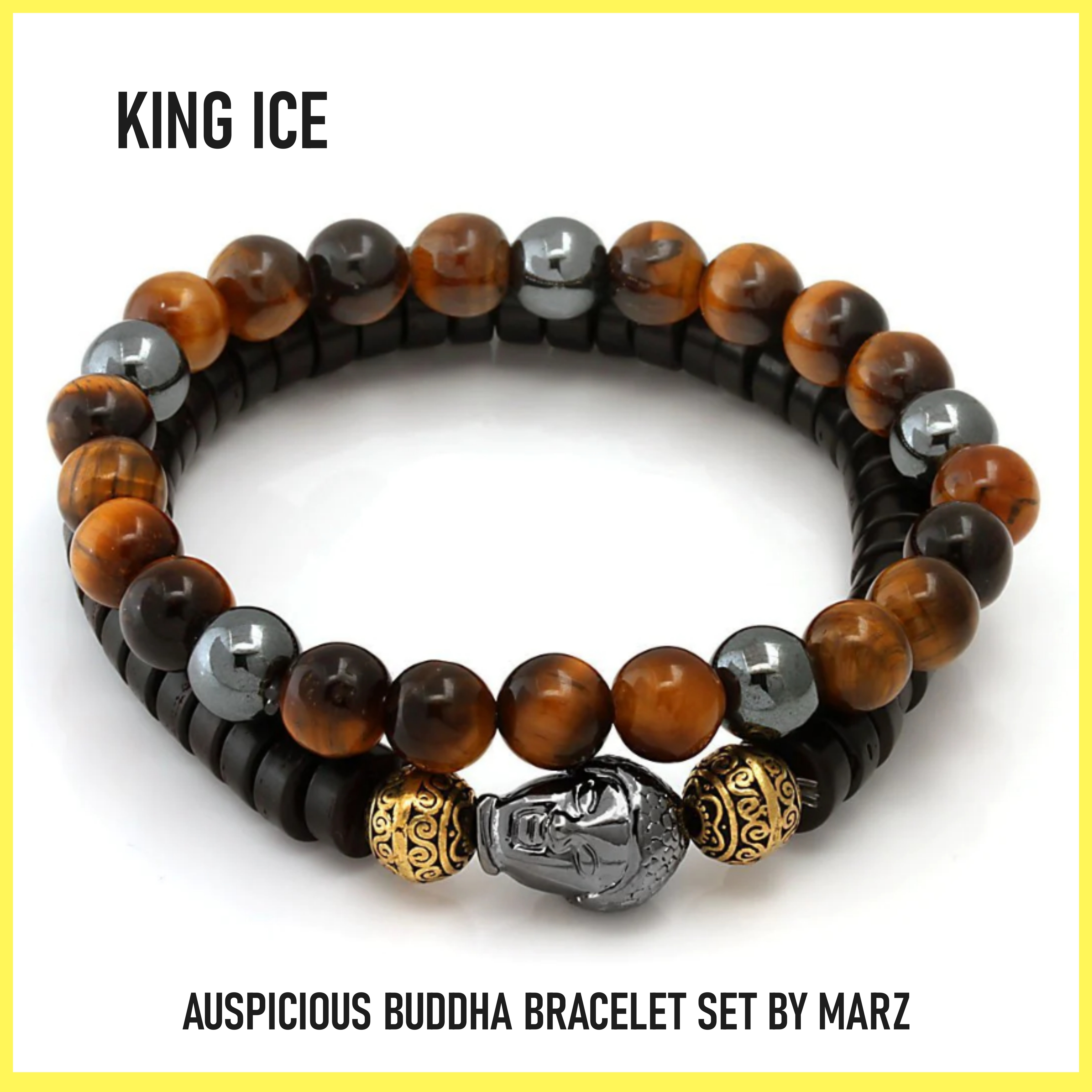 送料税込【King Ice】AUSPICIOUS BUDDHA BRACELET SET BY MARZ♪
