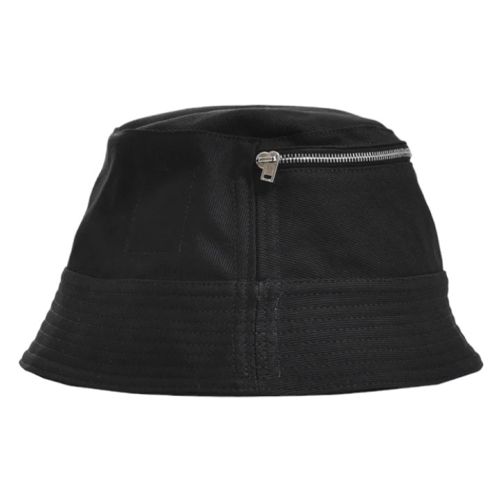 BUCKET HAT WITH ZIP BLACK - RICK OWENS DRKSHDW(リック