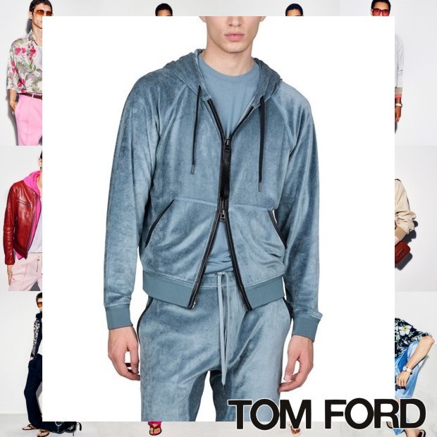 TOM FORD モダール ポリエステル ジップアップ パーカー