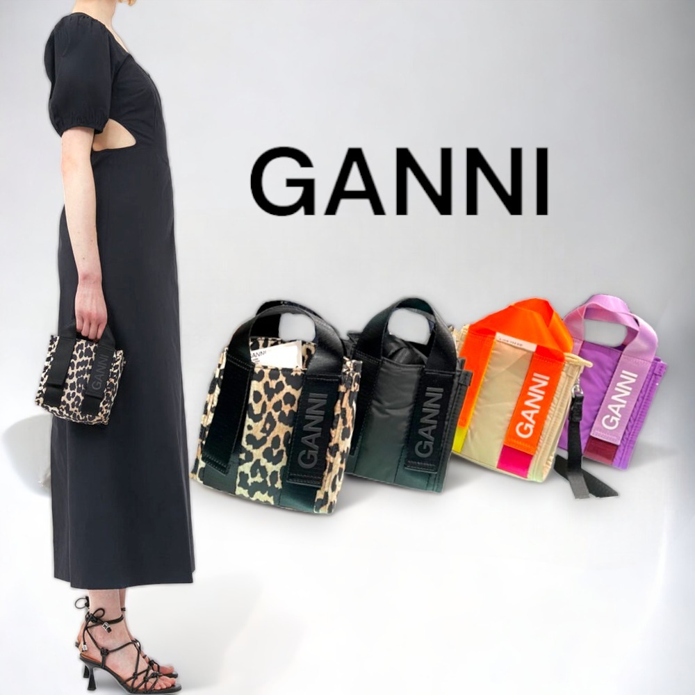 GANNI リサイクルミニトートプリント / LPD
