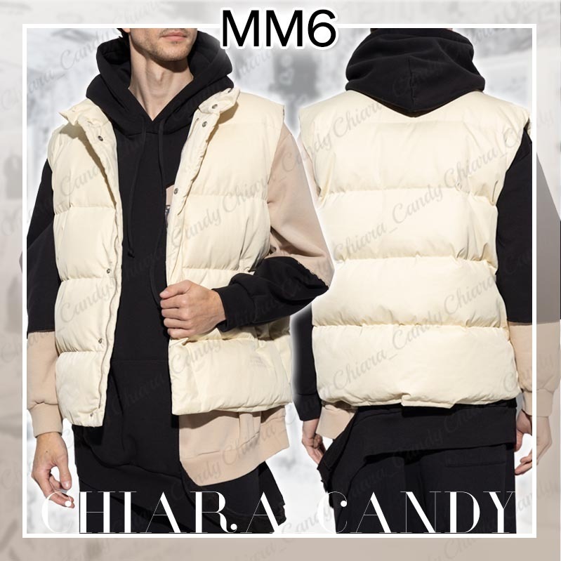 【23AW NEW】MM6_man / ポリエステル ツイル ベスト / Beige