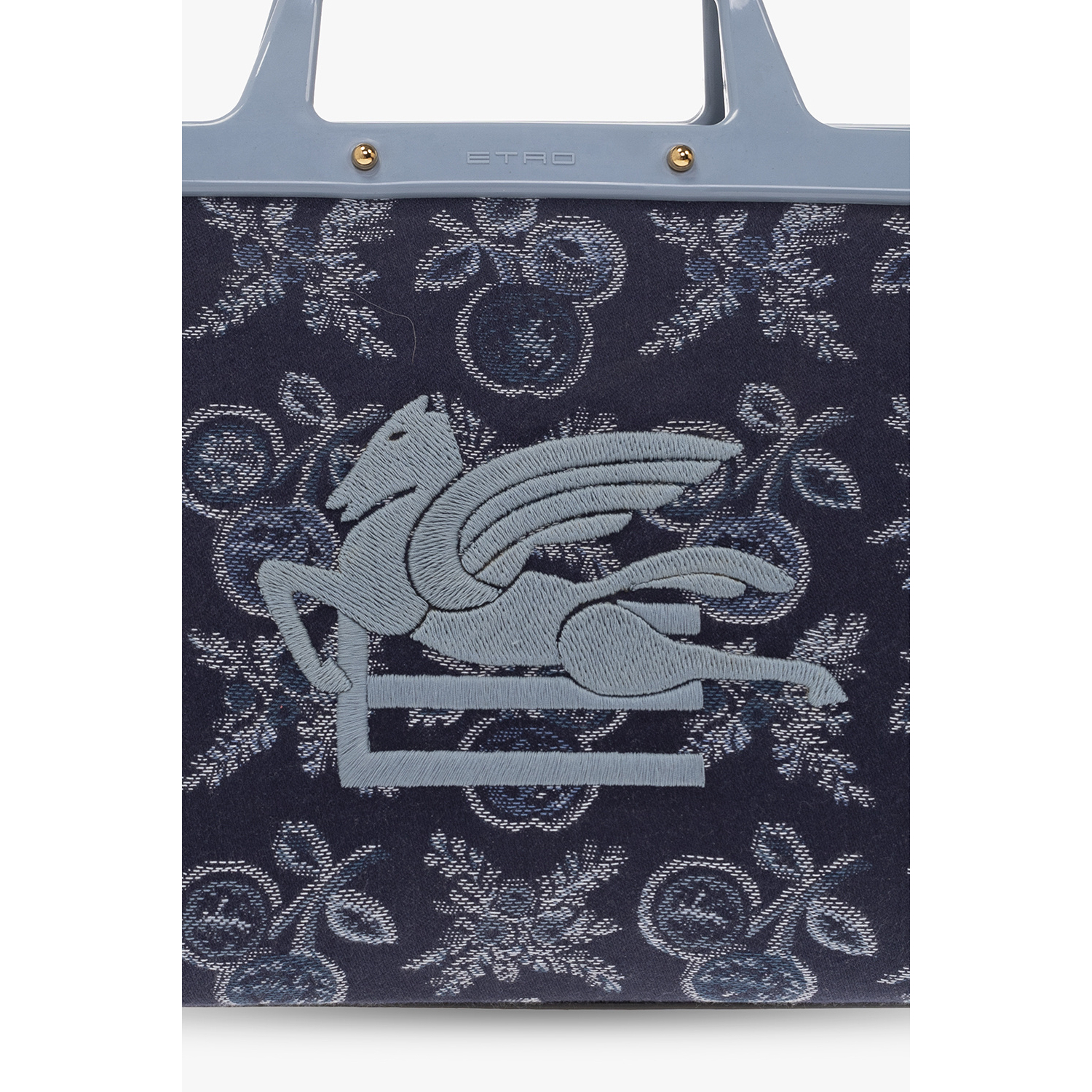 ETRO ラージ ラブトロッター トートバッグ ネイビー ETRO ラブトロッター デニムジャカード ネイビー (ETRO/トート