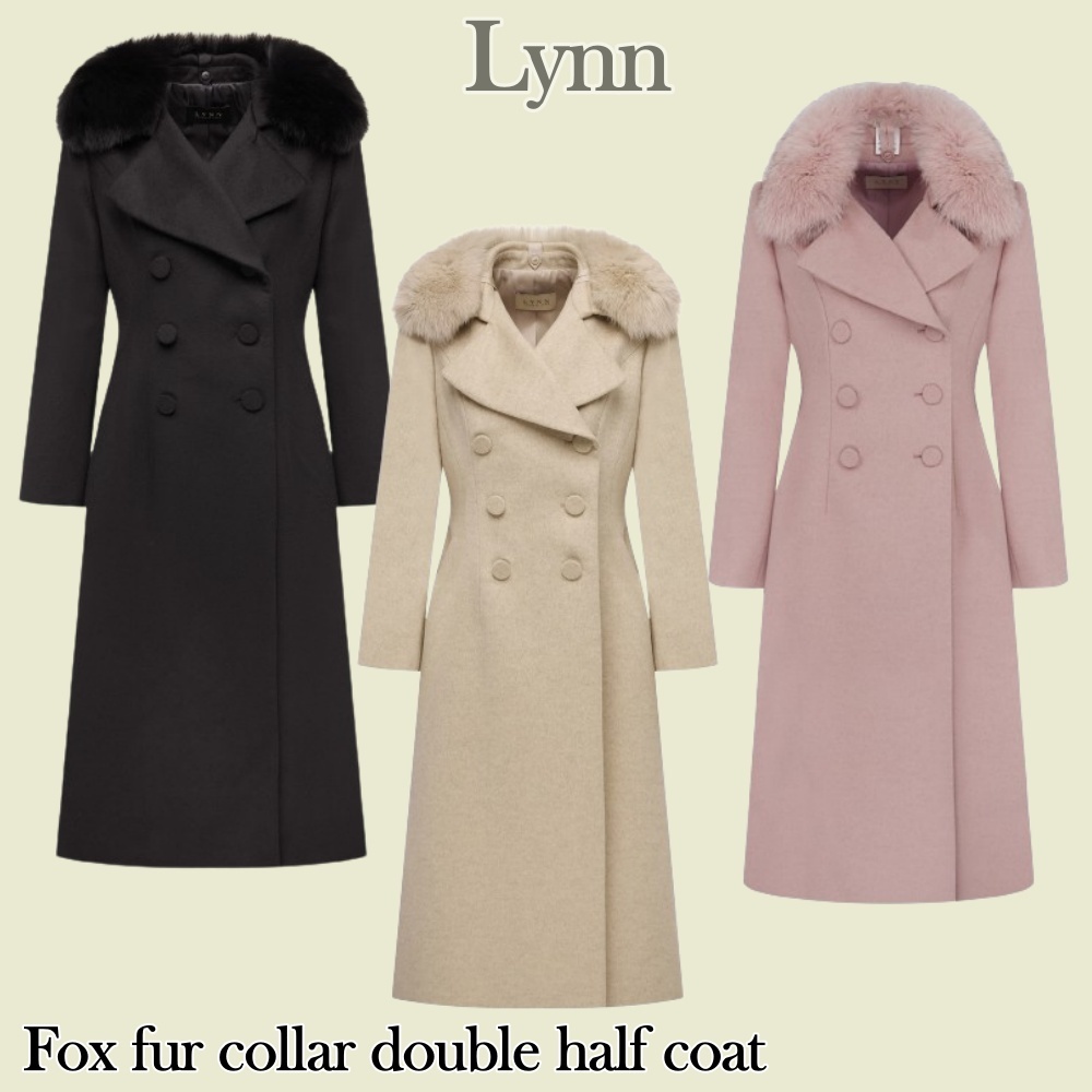 ◆LYNN(リーン) フォックスパーカーラダブルハーフコート