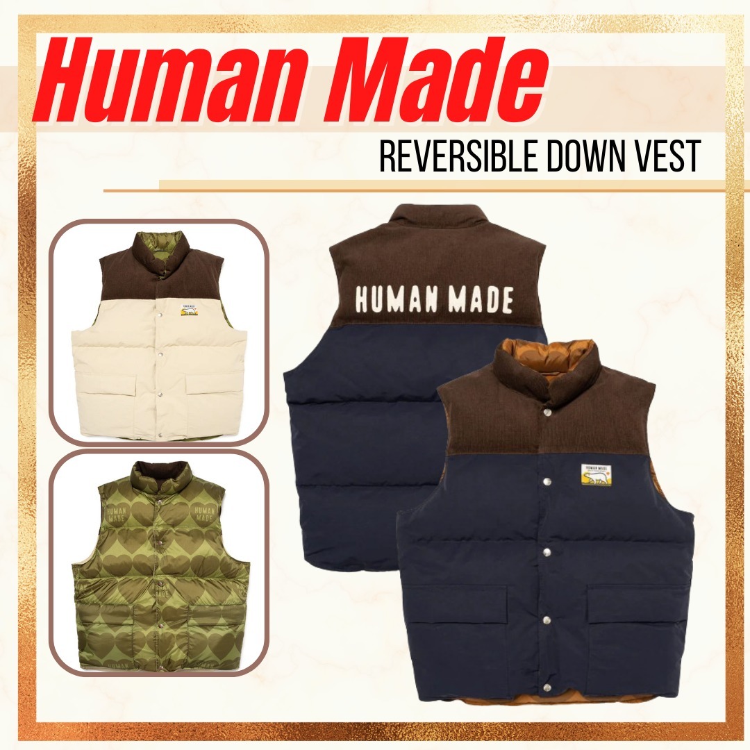 HUMAN MADE REVERSIBLE DOWN VEST \