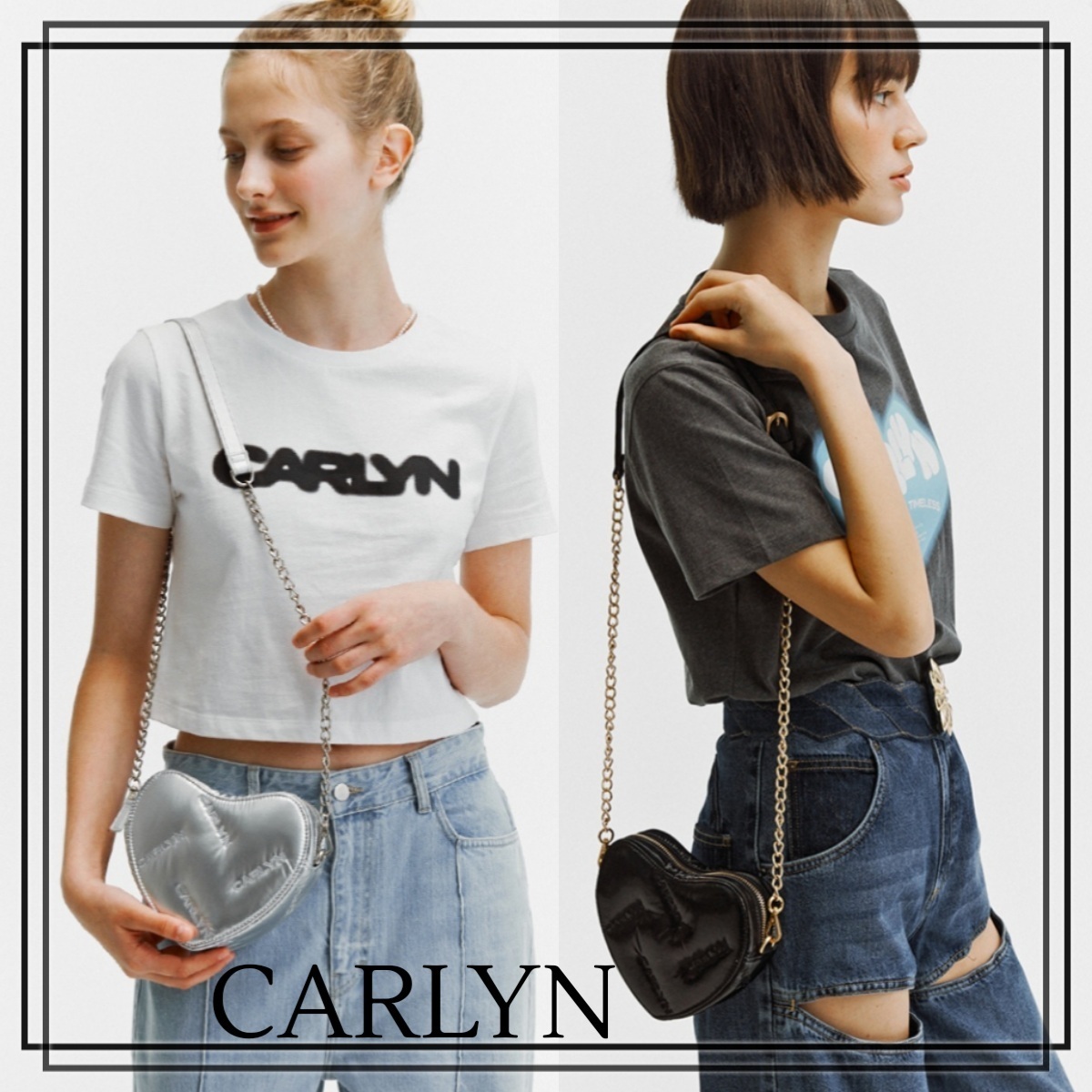 【CARLYN】Heart Teeny 2colors 韓国発 ショルダーバッグ
