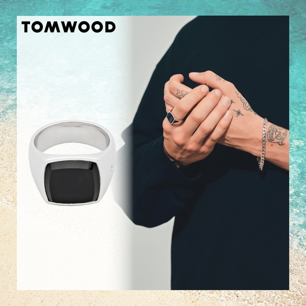 人気モデル【Tom Wood】Cushion Polished Black Onyx