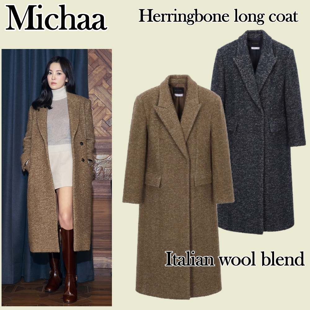 ◆MICHAA カシミアダブルボタンコート