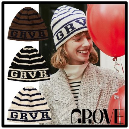 GROVE Knit Hats Street Style Knit Hats