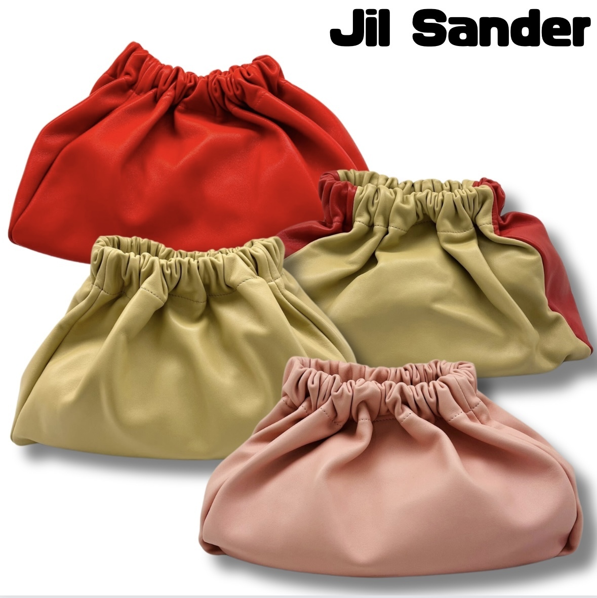 直営店買付 JIL SANDER ジルサンダー レザー ハンドバッグ