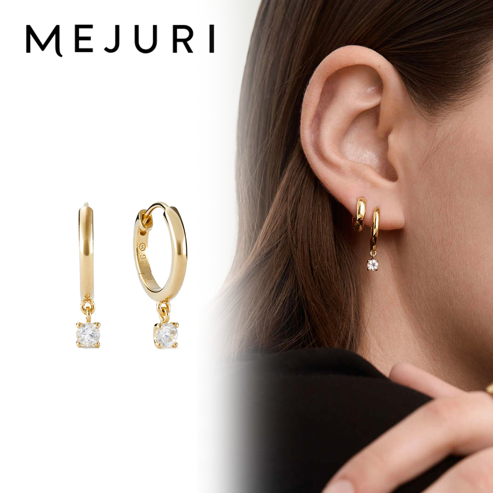 【MEJURI】Topaz トパーズ フープ ピアス 関税込