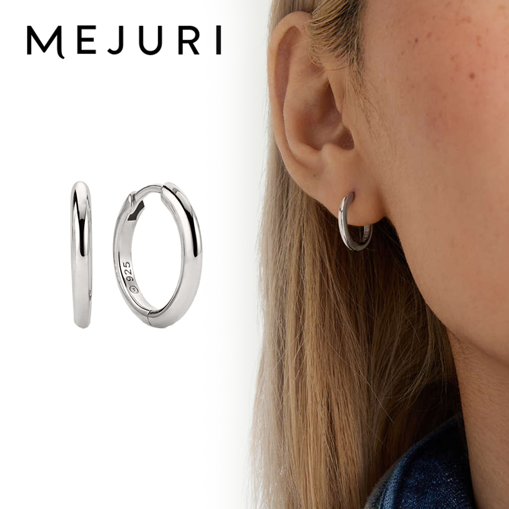 【MEJURI】925 Silver チューブ フープ ピアス 関税込