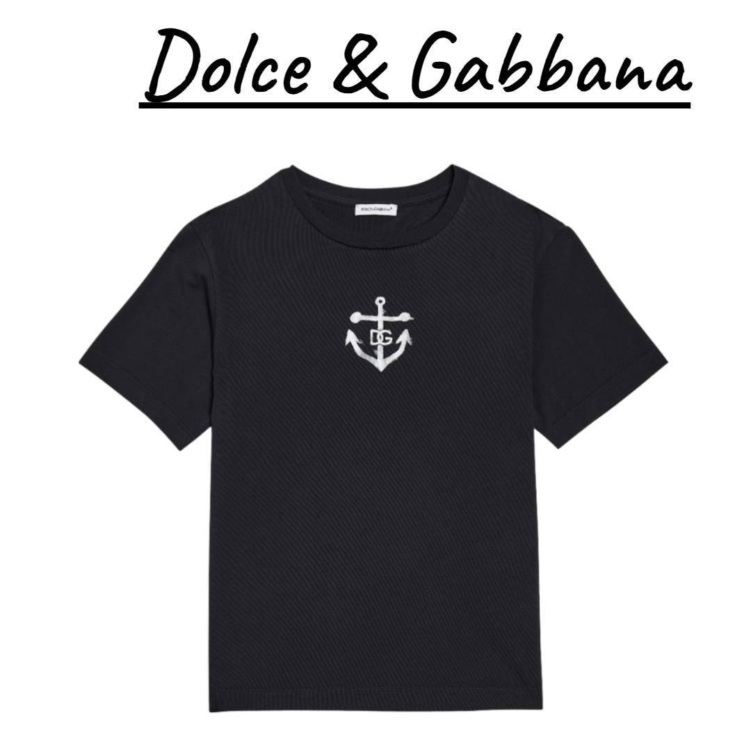 ［Dolce ＆Gabbana]大人OK プリントコットンジャージーTシャツ