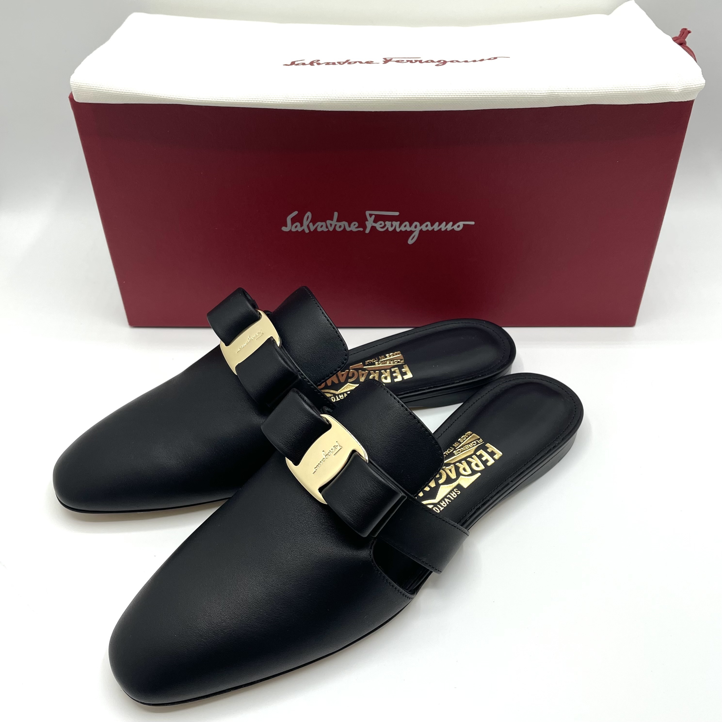 サルバトーレ フェラガモ 】Salvatore Ferragamo ミュール 71/2D