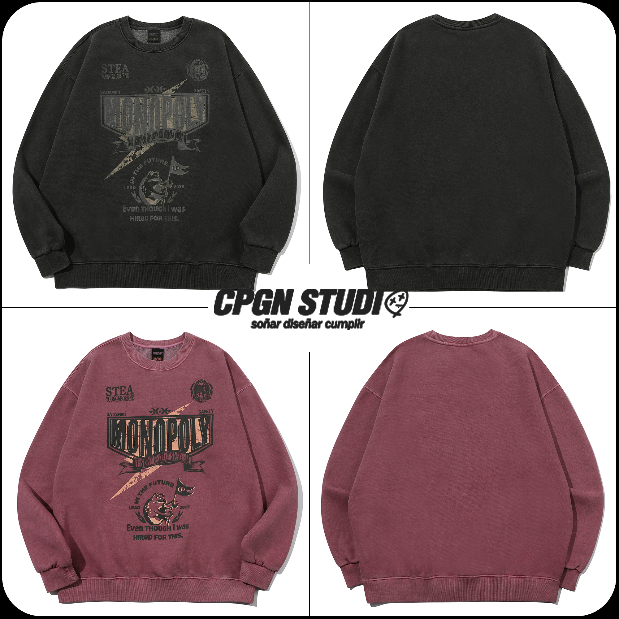 [COMPAGNO]★Monopoly Pigment Sweatshirt
