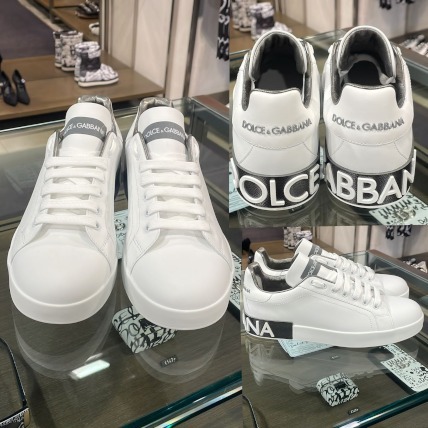 Dolce & Gabbana ポルトフィーノ ロゴ スニーカー シルバー